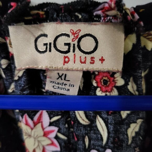 GiGiO Plus Boho Floral Womans Top Sz XL - Picture 4 of 6